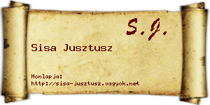 Sisa Jusztusz névjegykártya